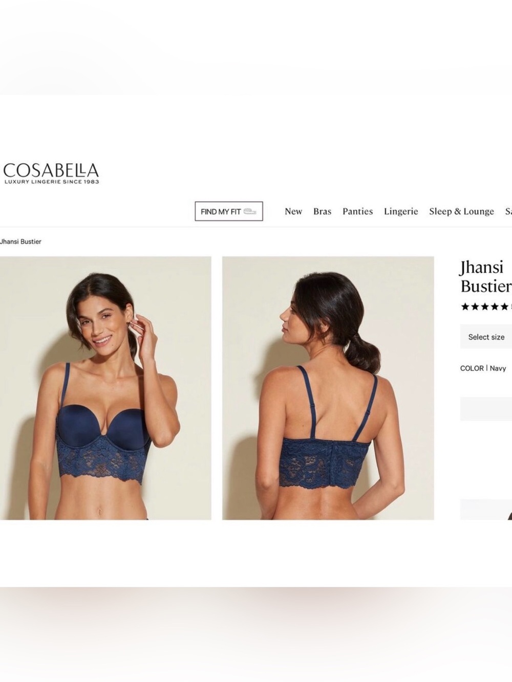 NWT COSABELLA Jhansi Bustier